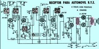 BYE 6V Positive chassis schematic circuit diagram
